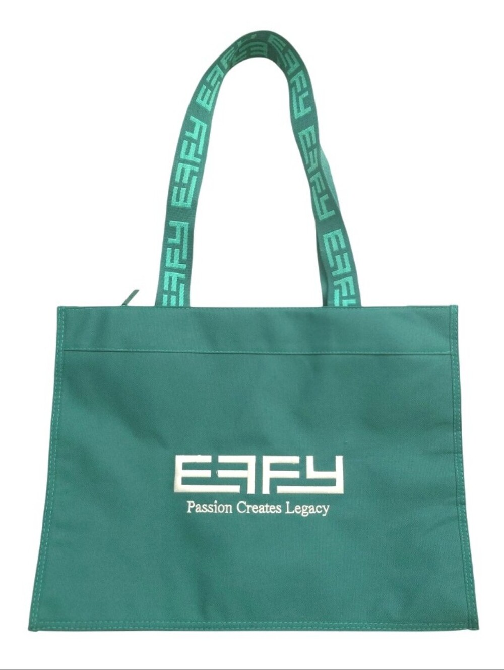 EFFY Hematian NYC Collectible Large Tote Zipper Shoulder Bag Teal Green New